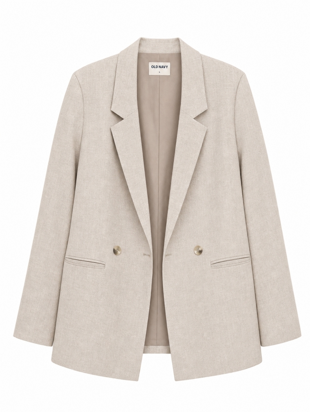 OLD NAVY Double-Breasted Linen-Blend Blazer - Picture 3 of 4